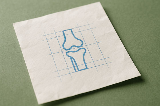 an anatomical model of a human knee joint