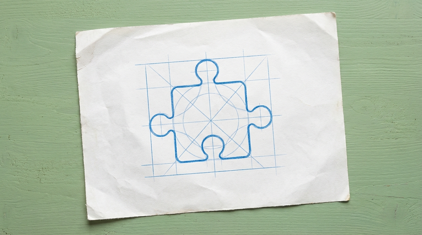 a single jigsaw puzzle piece