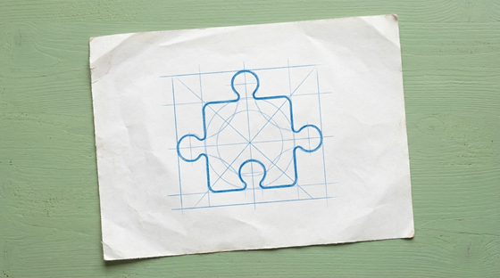 a single jigsaw puzzle piece