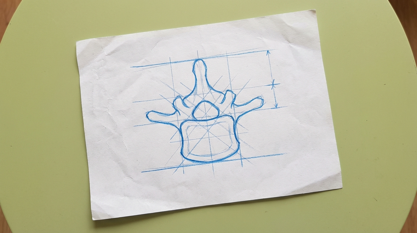 a human lumbar vertebra