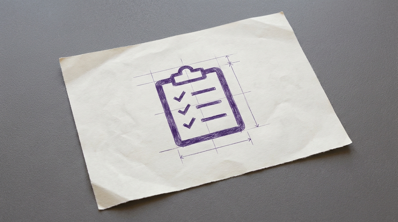 a clipboard with a checklist