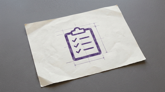a clipboard with a checklist