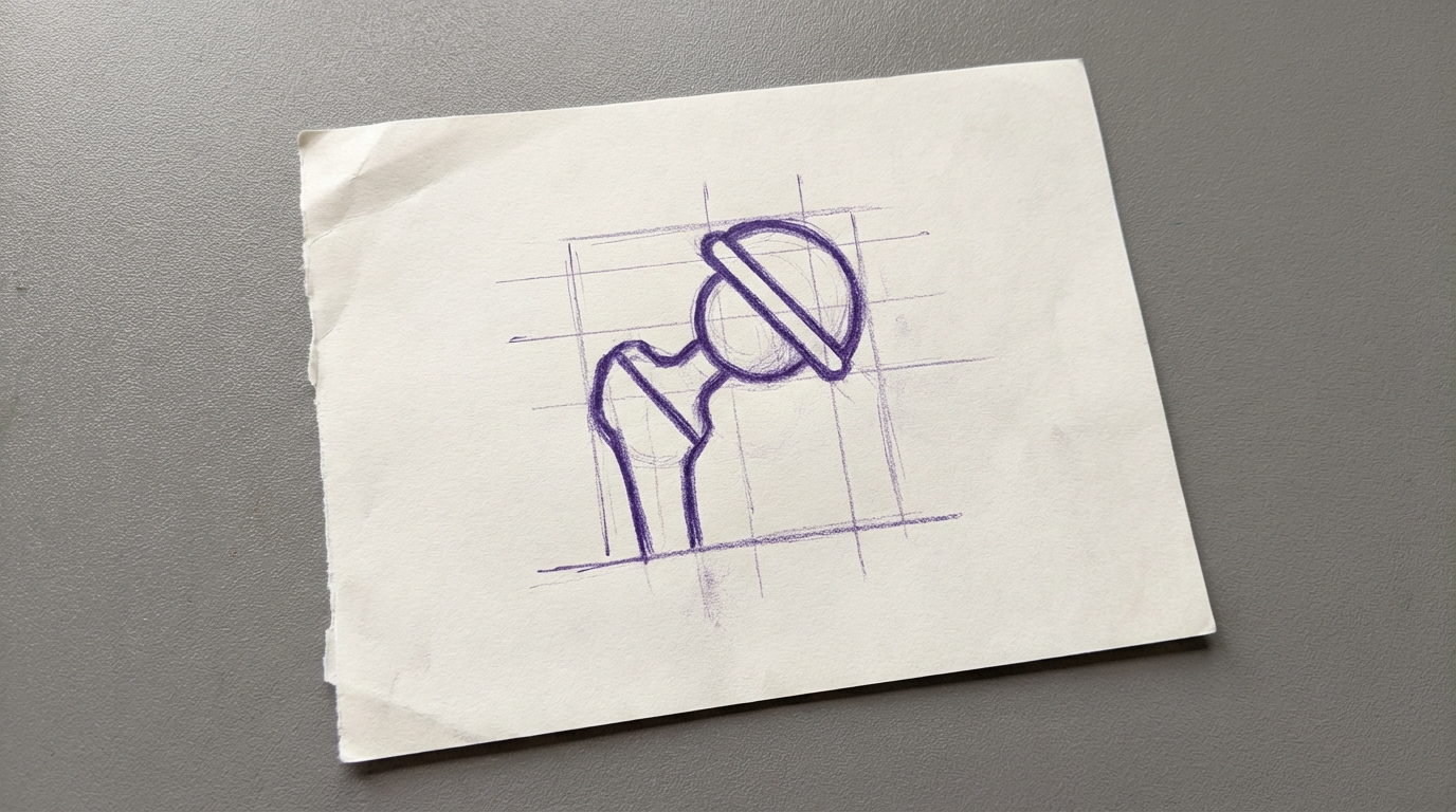 a prosthetic hip joint