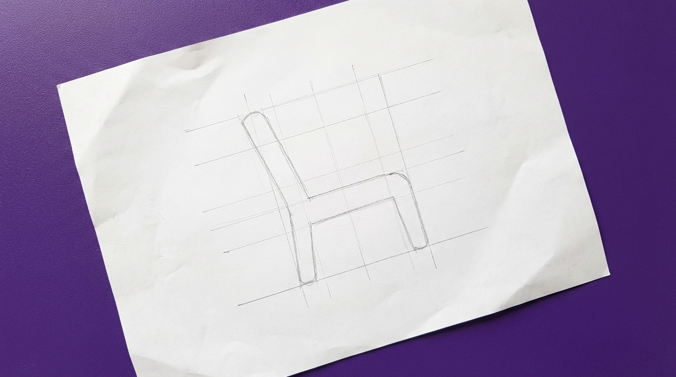 a simple armless chair